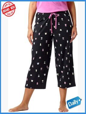 Printed Knit Long Pajama Sleep Pant with Temperature Control